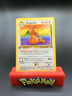 Pokemon Card: Dragonite 1ST EDITION 19/62 Fossil Set Vintage Rare! NM - Image 1