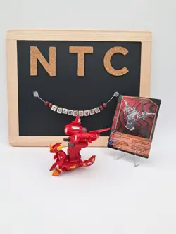 Bakugan Pyrus Helix Dragonoid With Jetkor Silver Gundalian Invaders Rare W/Card - Image 1