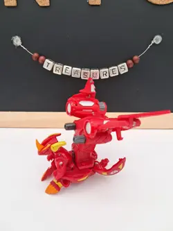 Bakugan Pyrus Helix Dragonoid With Jetkor Silver Gundalian Invaders Rare W/Card - Image 2