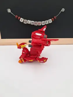 Bakugan Pyrus Helix Dragonoid With Jetkor Silver Gundalian Invaders Rare W/Card - Image 4