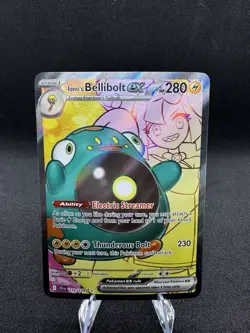 Pokemon TCG Iono's Bellibolt EX Full Art Ultra Rare Holo Card 172/159 - Image 1