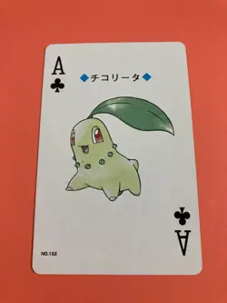 Chikorita pokemon Playing Poker Card Gold Ho-Oh Nintendo Japanese - Image 2