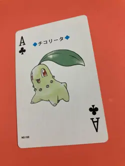 Chikorita pokemon Playing Poker Card Gold Ho-Oh Nintendo Japanese - Image 3