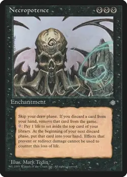 Magic MTG - Necropotence - Ice Age - MP/SP - ENGLISH - Image 1