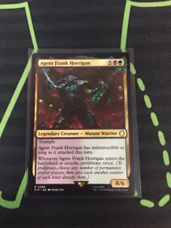 MTG Magic The Gathering Agent Frank Horrigan PIP Rare Fallout Golgari Commander - Image 1
