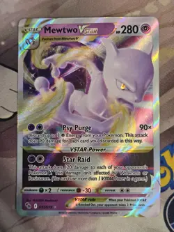 Mewtwo VSTAR - 031/078 - Pokemon Go SWSH Ultra Rare Card NM w/ Small Back Dent - Image 1
