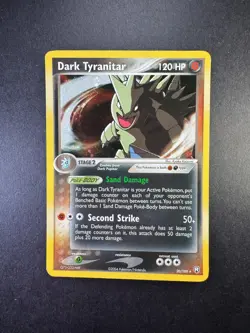 2004 Pokemon Dark Tyranitar EX Team Rocket Returns 20/109 Holo - Image 1
