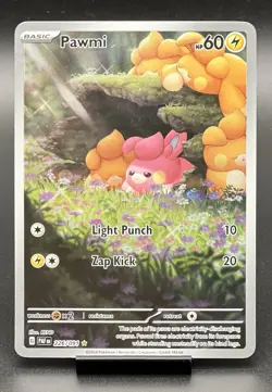 Pokemon Pawmi 226/091 HoIo llustration Rare Full Art Paldean Fates TCG 2024 NM - Image 1
