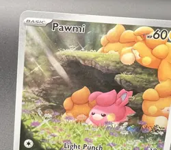 Pokemon Pawmi 226/091 HoIo llustration Rare Full Art Paldean Fates TCG 2024 NM - Image 3