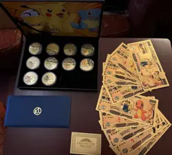 Pokemon Gold Coin & Foil Note Collector Lot - Umbreon Sylveon Charizard - 20pc - Image 1