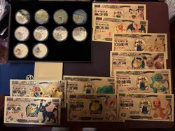 Pokemon Gold Coin & Foil Note Collector Lot - Umbreon Sylveon Charizard - 20pc - Image 2
