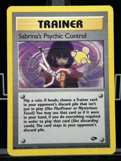 Sabrina's Psychic Control 121/132 Gym Challenge Regular WOTC 2000 Pokemon TCG LP - Image 3