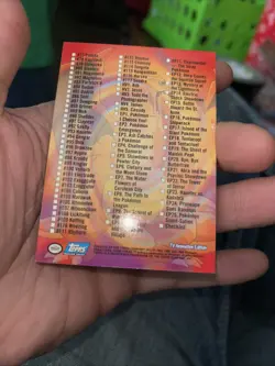 2000 Topps Pokemon TV Animation Series 2 Non-Foil Blue Logo Check List - Image 2