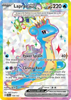 Lapras ex - 158/142 - Stellar Crown - NM - Pokemon - Read Desc. - Image 1