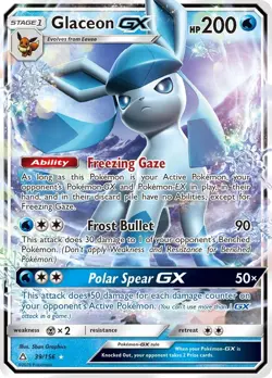 Glaceon GX - 39/156 - Ultra Prism - NM - Pokemon - Read Desc. - Image 1