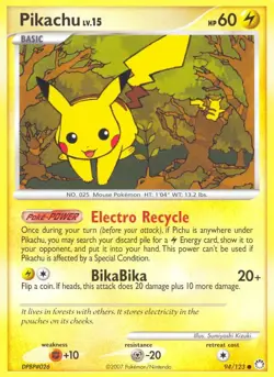 Pikachu - 94/123 - Mysterious Treasures [Non-Holo] - LP - Pokemon - Read Desc. - Image 1