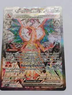 Pokemon Charizard ex SAR 223/197 Sv03: Obsidian Flames Holo Rare OBF EN - Image 1