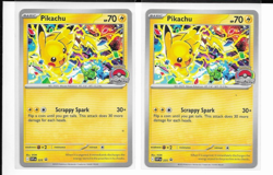 2x Pokemon Pikachu SVP 225 World Championship 2025 Promo Card English - Image 1
