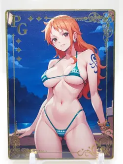 Goddess Story - Gold Metal Waifu Card - Nami - Image 1
