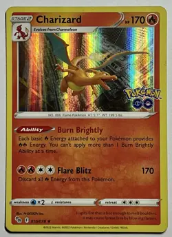 Charizard 010/078 (LP) Holo Rare Sword & Shield: Pokemon GO 2022 Pokemon Card - Image 1