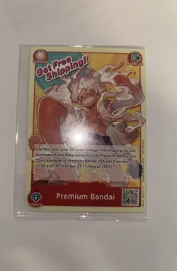 ONE PIECE CARD GAME MONKEY.D.LUFFY PREMIUM BANDAI CARD GAMES FEST 23-24 ENGLISH - Image 1