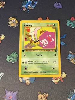 Pokemon Cards Koffing 58/82 Team Rocket FIRST EDITION - (NM-) - Image 1