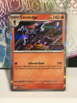 Pokemon Card Ceruledge MEP 014 - Mega Evolution Prerelease Black Star Promo - Image 1