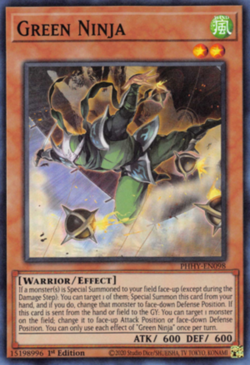 Green Ninja - PHHY-EN098 - Super Rare - 1st Edition Near Mint Yugioh Card - Image 1