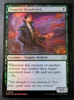 mtg magic Vengeful Bloodwitch FOIL ENGLISH Sorcier de sang vengeur - Image 1
