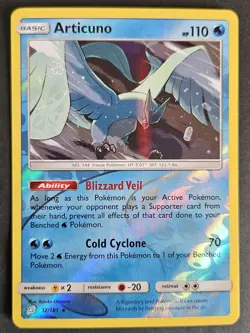 Articuno 32/181 SM Team Up Reverse Holo Moderately Played Pokemon TCG NM - Image 1