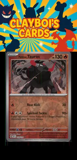 Paldean Tauros 018/191 Reverse Holo SV08: Surging Sparks Pokemon TCG NM+ - Image 1