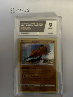 Galarian Zapdos SWSH124 - Pokemon Prerelease Promo - Ace Graded 9 - Image 1