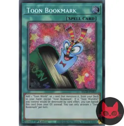 Yugioh Toon Bookmark BLCR-EN067 Secret Rare 1st Edition NM - Image 1
