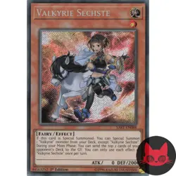Yugioh Valkyrie Sechste SAST-EN088 Secret Rare 1st Edition NM - Image 1
