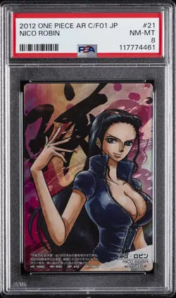 2012 CARDDASS ONE PIECE JPN AR CARDDASS FORMATION 01 #21 NICO ROBIN PSA 8 - Image 1