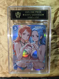 NAMI x NEFERTARI VIVI One Piece Waifu Goddess Card CUSTOM MADE Gold/Black Label - Image 2