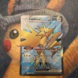 Pokemon TCG Zapdos EX Full Art Rare Card 192/165 SV3.5 Scarlet & Violet 151 - Image 1
