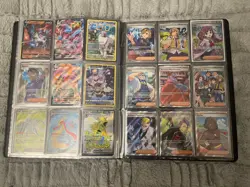 Pokemon Binder w/ 180 Illustration Rare, Vintage, URs, etc. + 6 Oversized Cards - Image 1