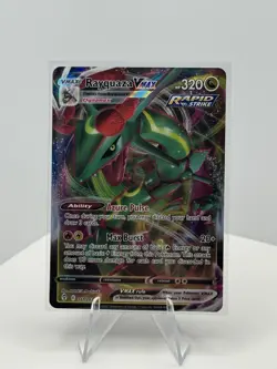 Pokemon TCG Rayquaza VMAX Holo Ultra Rare Card Evolving Skies 111/203 - Image 1