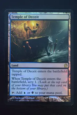 Magic The Gathering MTG TEMPLE OF DECEIT FOIL Theros LP Lightly Played - Image 1
