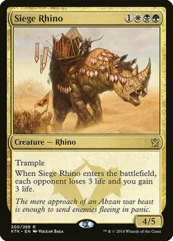 1x Siege Rhino - NM English MTG - Khans of Tarkir - Image 1