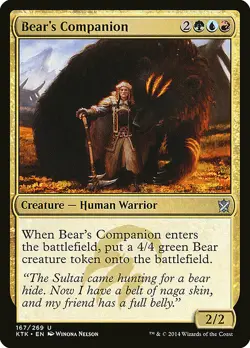 1x Bear's Companion - NM English MTG - Khans of Tarkir - Image 1
