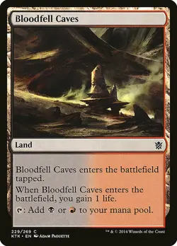 1x Bloodfell Caves - NM English MTG - Khans of Tarkir - Image 1