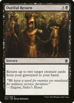 1x Dutiful Return - NM English MTG - Khans of Tarkir - Image 1