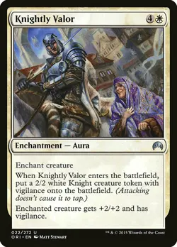 1x Knightly Valor - NM English MTG - Magic Origins - Image 1