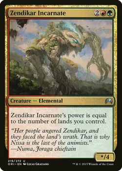 1x Zendikar Incarnate - NM English MTG - Magic Origins - Image 1