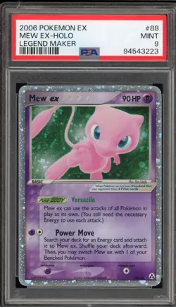 Pokemon Mew ex EX Legend Maker Holo Ultra Rare #88 PSA 9 Mint - Image 1