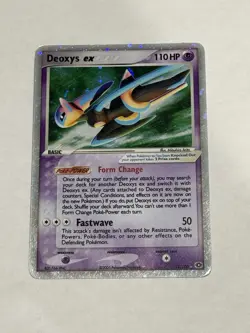 Pokemon TCG Deoxys 93/106 Speed Forme EX Emerald Holo Rare Card 2005 - Image 1