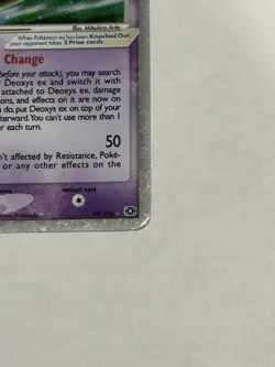 Pokemon TCG Deoxys 93/106 Speed Forme EX Emerald Holo Rare Card 2005 - Image 3