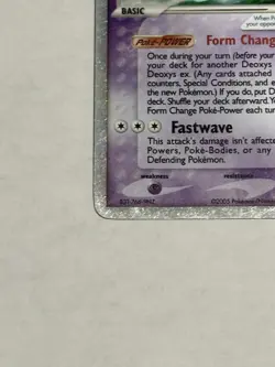 Pokemon TCG Deoxys 93/106 Speed Forme EX Emerald Holo Rare Card 2005 - Image 4